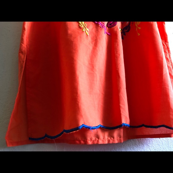 New✨Orange embroidered Nicaragua dress - Picture 5 of 7